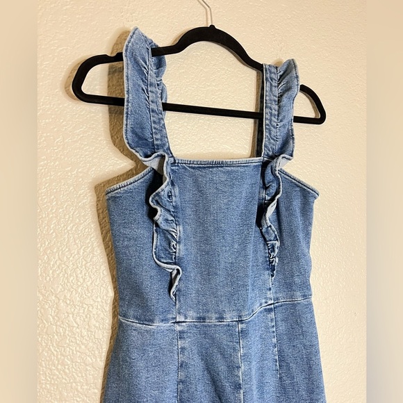 URBAN OUTFITTERS BDG Denim Ruffle Jumpsuit - Picture 3 of 10